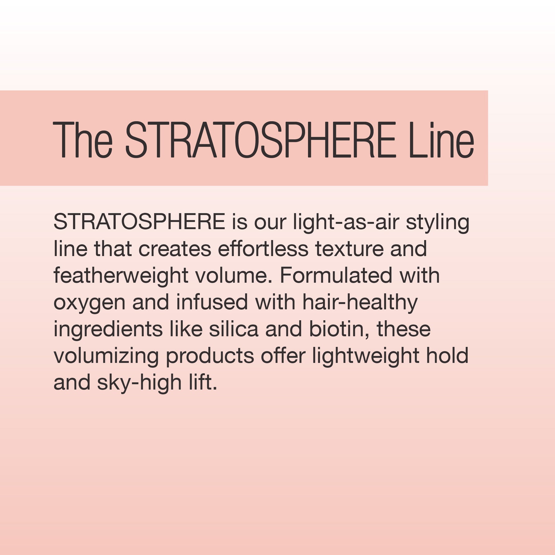 A promotional graphic for Calista Tools' STRATOSPHERE Volumizing Duo – Final Sale, featuring silica and biotin-infused formulas for effortless texture and featherweight volume.