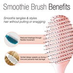 The Calista Tools GoGo Mini Round Brush + SMOOTHIE Duo is featured with flexible bristles for easy detangling, reduced breakage, and a vented design that speeds drying while minimizing heat damage.