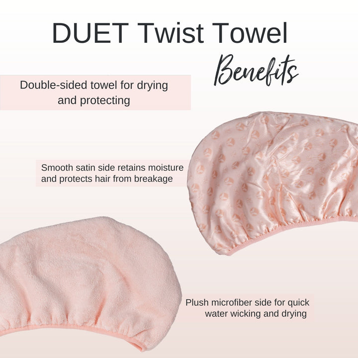 Duet Satin-Microfiber Twist Towe