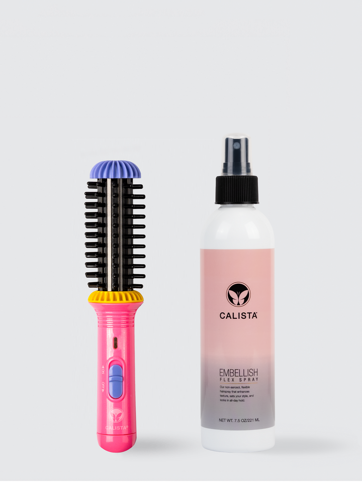 GoGo Mini Round Brush + Embellish Flex Spray Duo