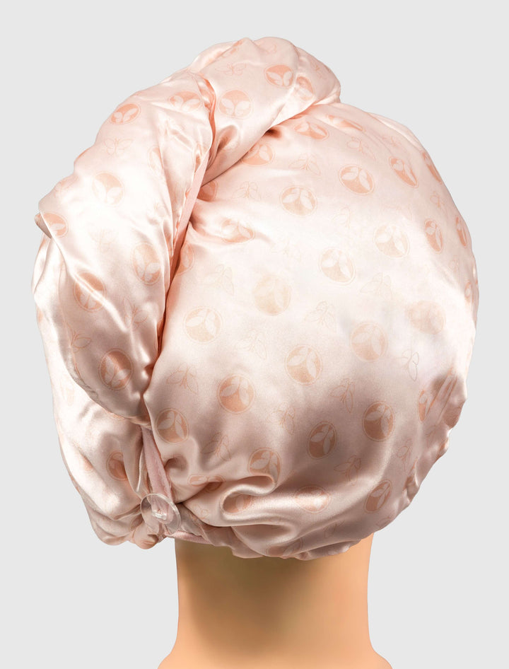 Calista Satin-Wrapped Microfiber Hair Towel
