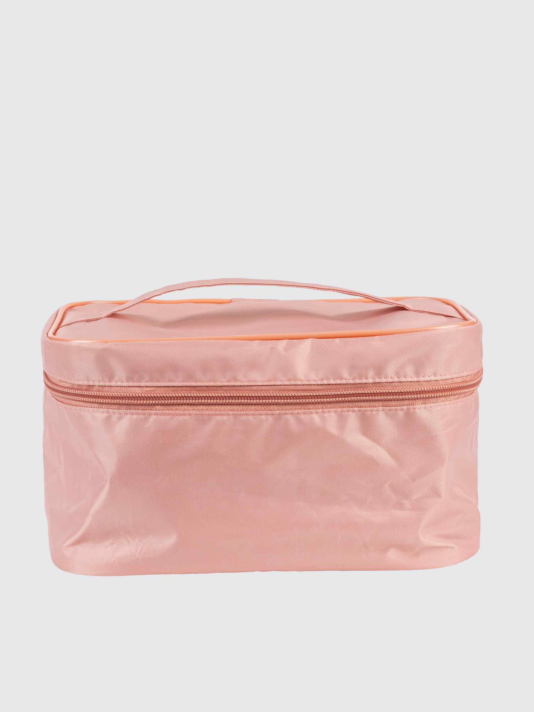 A light pink, rectangular zippered bag with a top handle from Calista Tools, ideal for storing your Ion Hot Rollers Short Set - Gen 1 (Final Sale), shown on a plain white background.