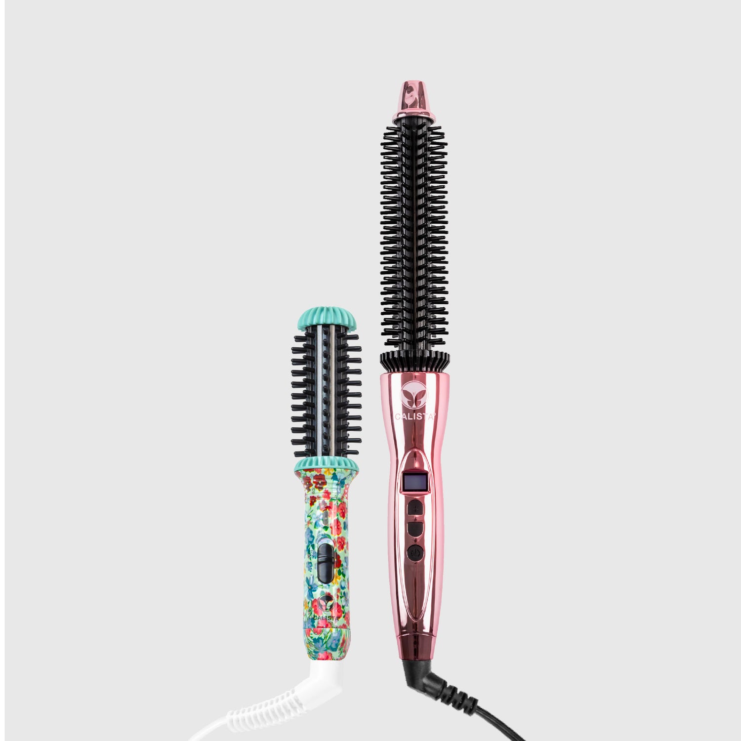 Home & Away duo with 0.75" Perfecter and Retro Floral GoGo Mini Brush 