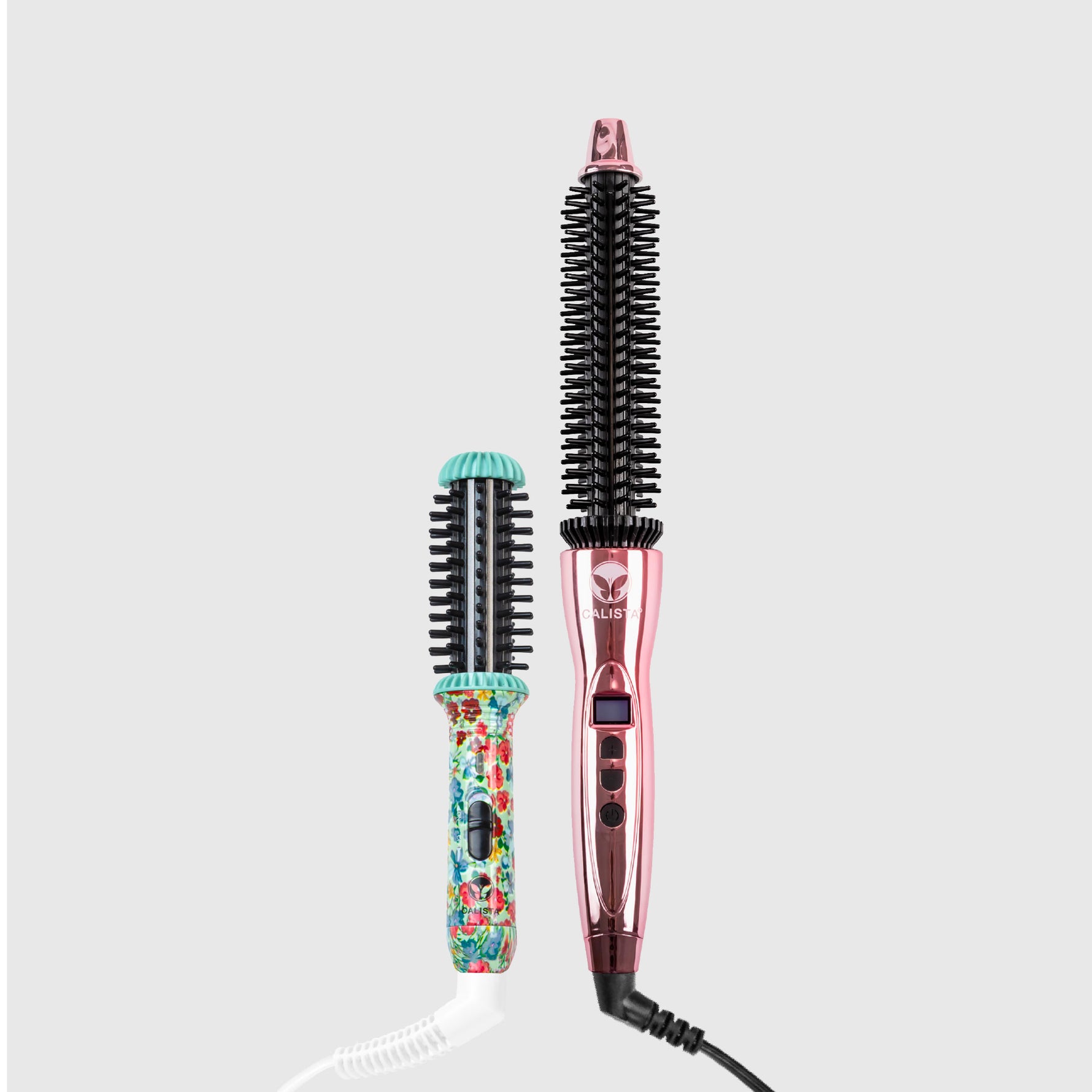 Home & Away duo with 0.75" Perfecter and Retro Floral GoGo Mini Brush 